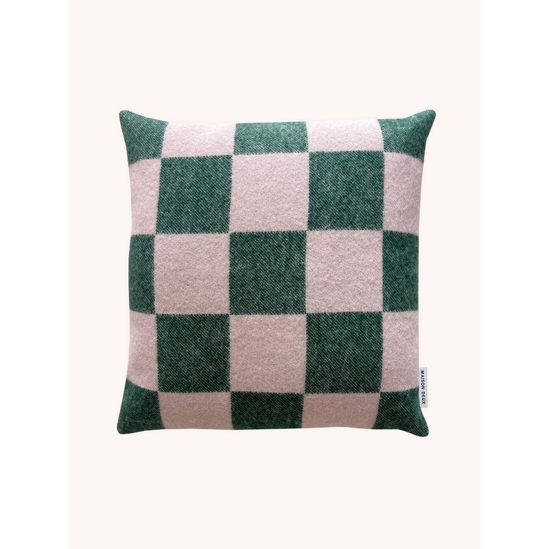 Cushion CHECKERBOARD Green / Pink 1.65 x 1.65 ft
