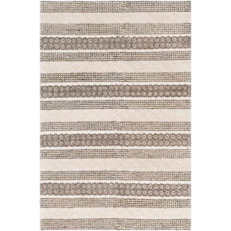 Farmhouse Neutrals 23867 Hand Woven Wool Indoor Area Rug by Surya Rugs
