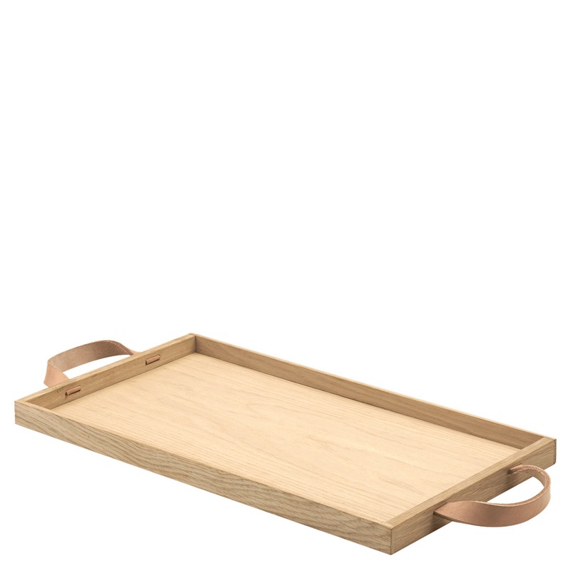 Norr Tray, Oak / Leather