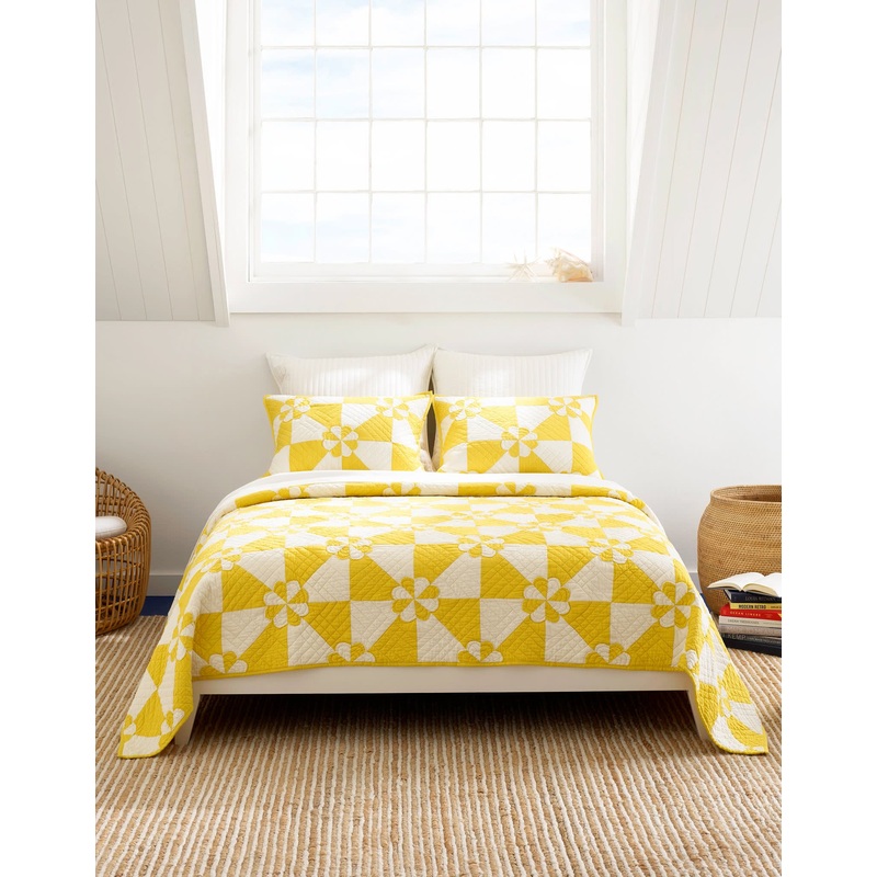 Sunny Side Quilted Sham | Yellow