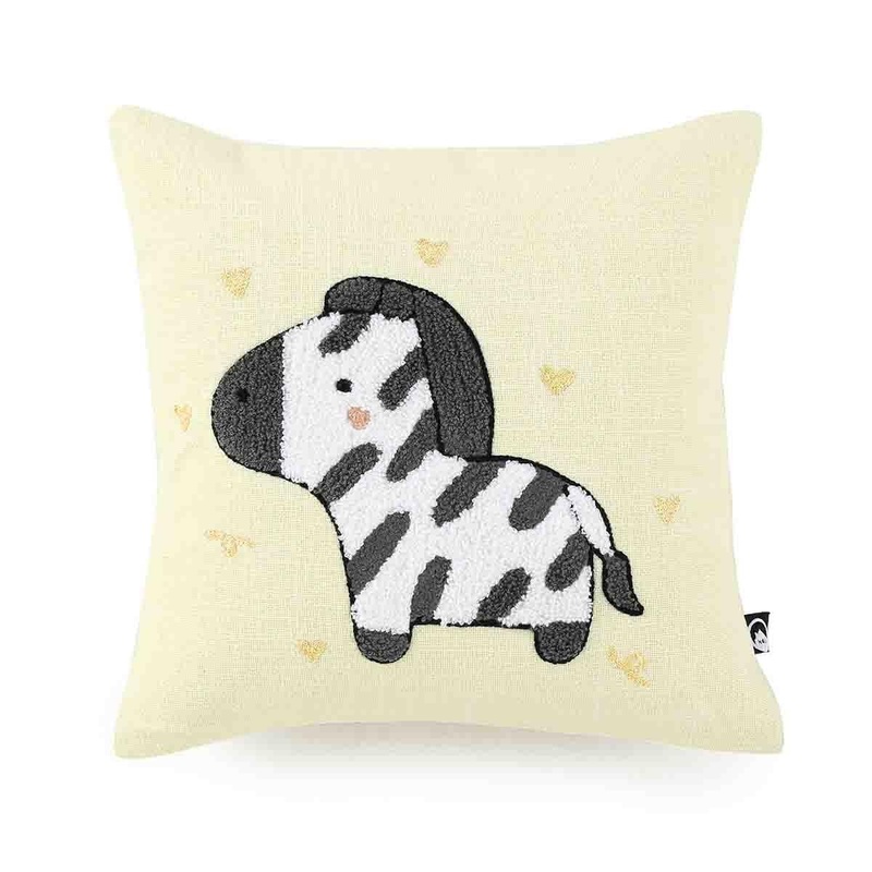 Zebra Print Kids Cushion Cover 12 x 12 Inch