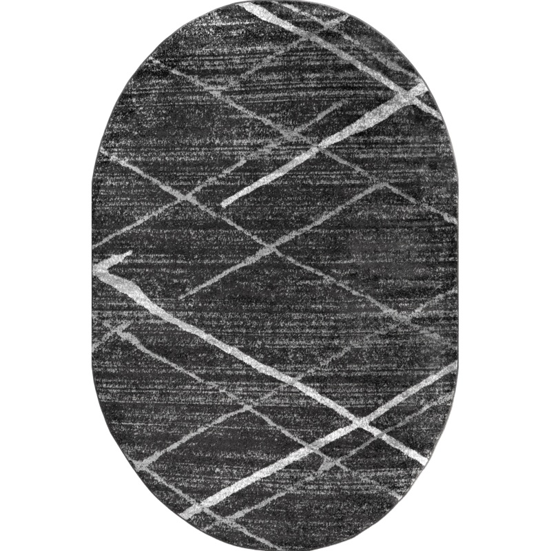 Broken Lattice Rug | Charcoal