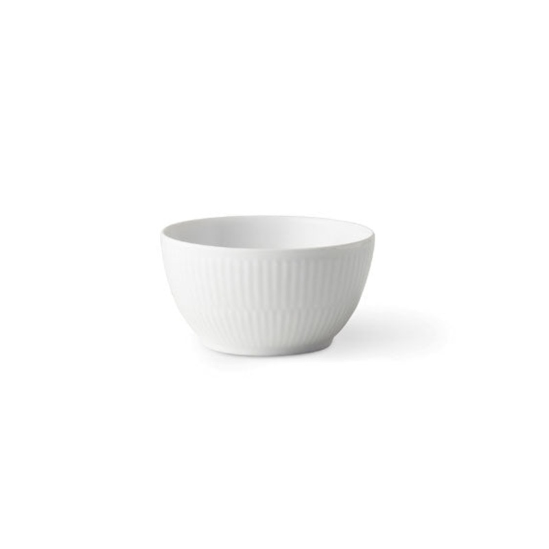 White Fluted Plain Sugar Bowl