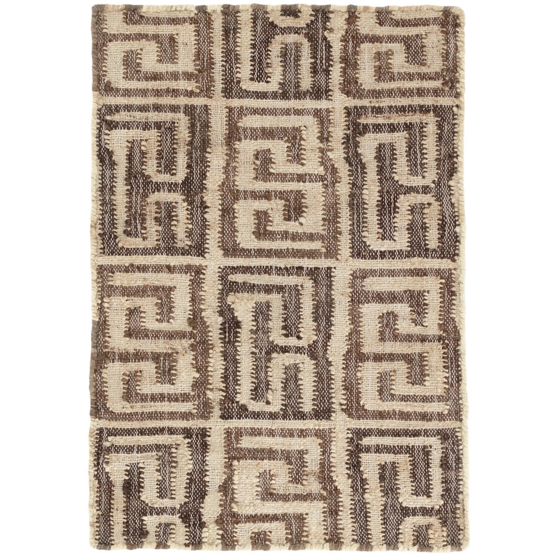 Auricula Handwoven Jute Rug | Brown