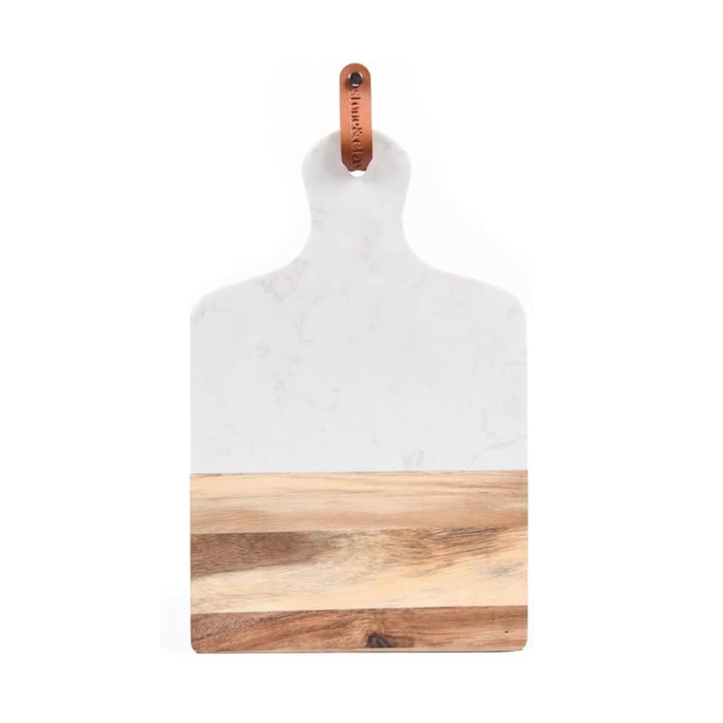 12″x8″ Marble Cheese Board – White