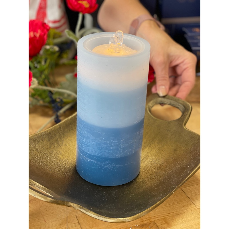 Blue Tranquil Fountain Candle