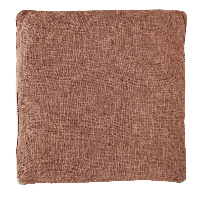 Cotton Seating Mat, Marsala, Off White