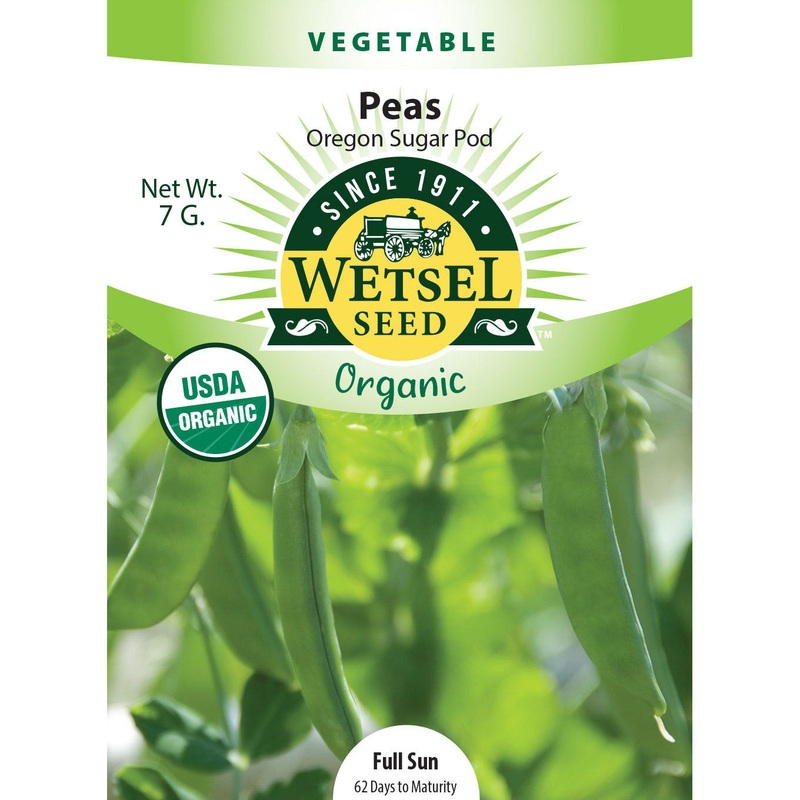 Wetsel Seed Organic Oregon Sugar Pod II Peas Seed