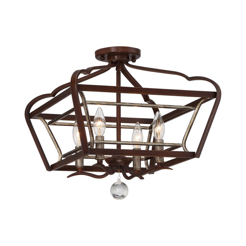 Astrapia Linear Semi Flush Mount Ceiling Light