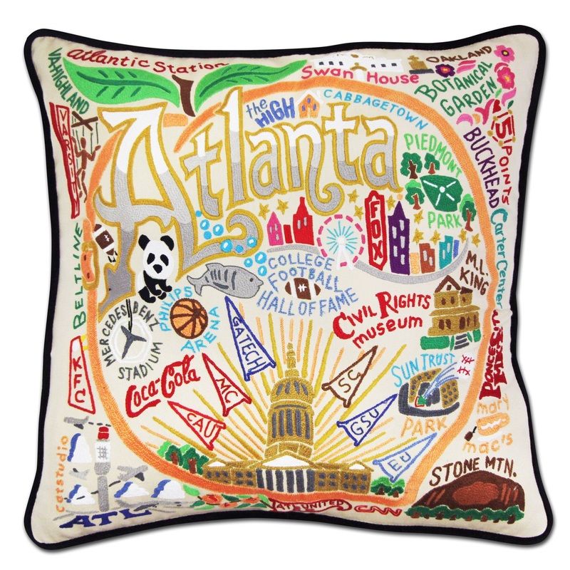 Atlanta XL Hand-Embroidered Pillow