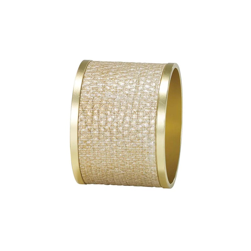 Bodrum Luster Napkin Rings, Gold, Set/4