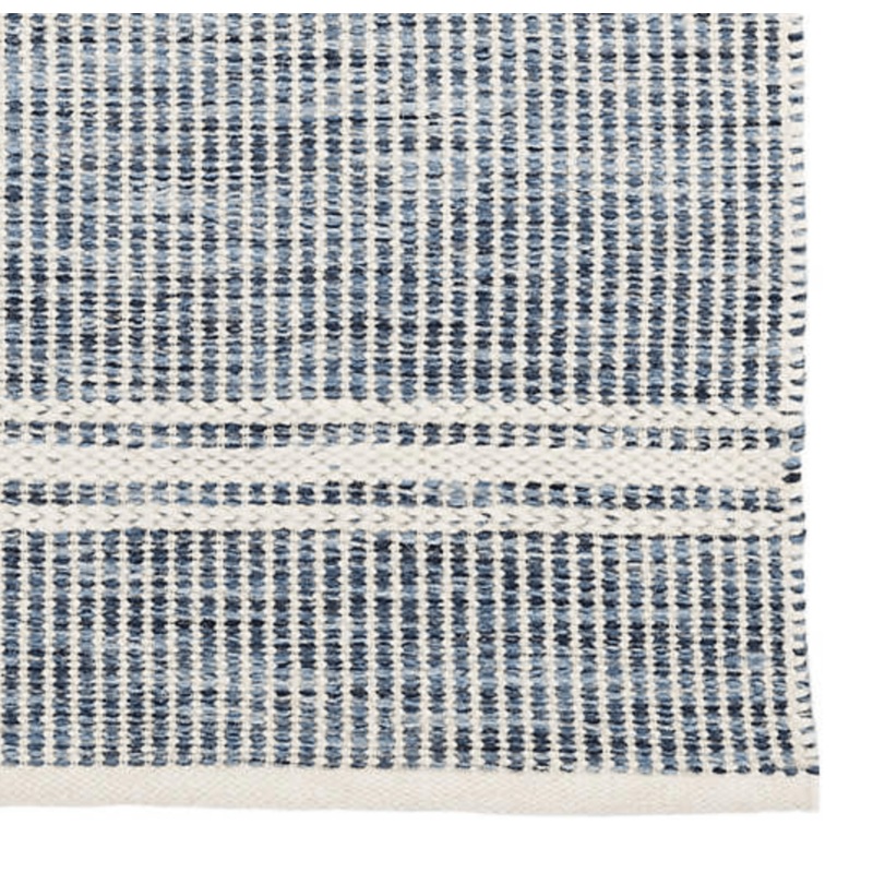 Malta Woven Wool Rug- Blue