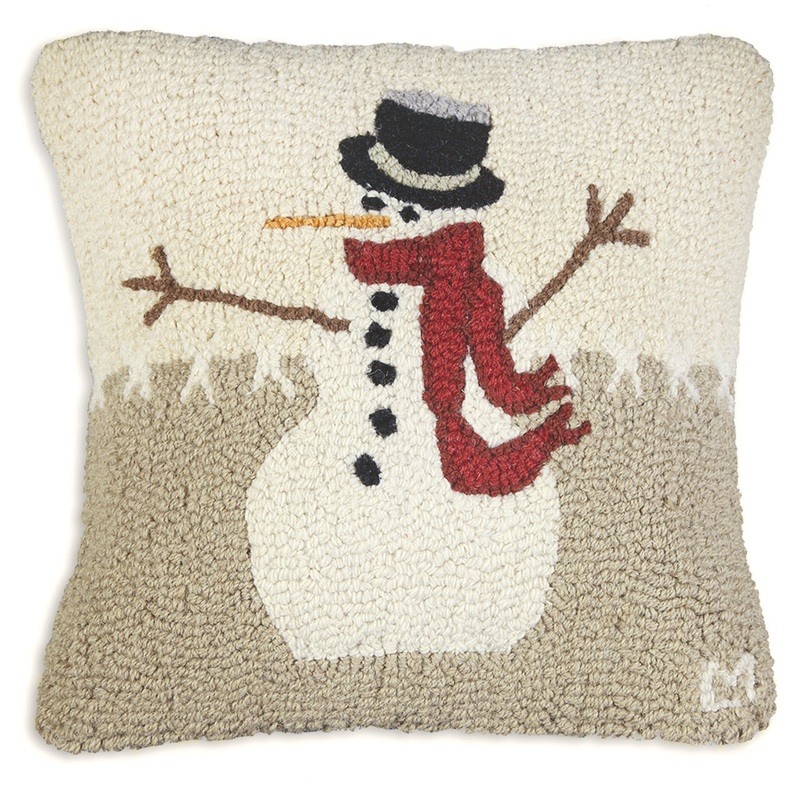 Snowman In Stitches – 18″ x 18″