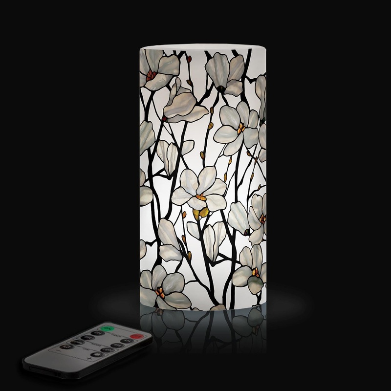 Tiffany Magnolia 6″ LED Real Wax Candle with Remote