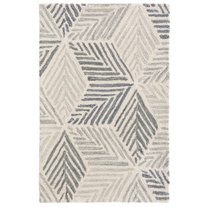 Karari Hand Hooked Wool Rug | Blue
