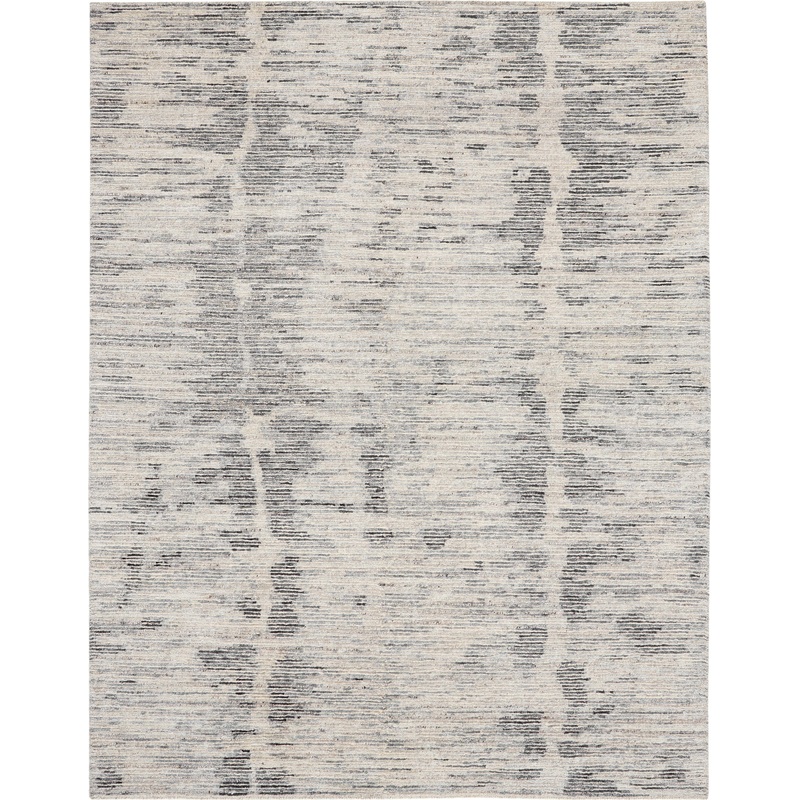 Nourison Ocean 5’6″ x 7’5″ Cream/Charcoal Modern Indoor Rug