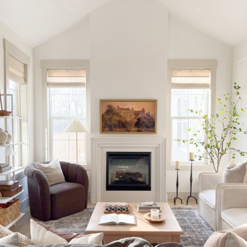 Ramie Woven Bamboo No-Drill Blinds & Shades | Marble White
