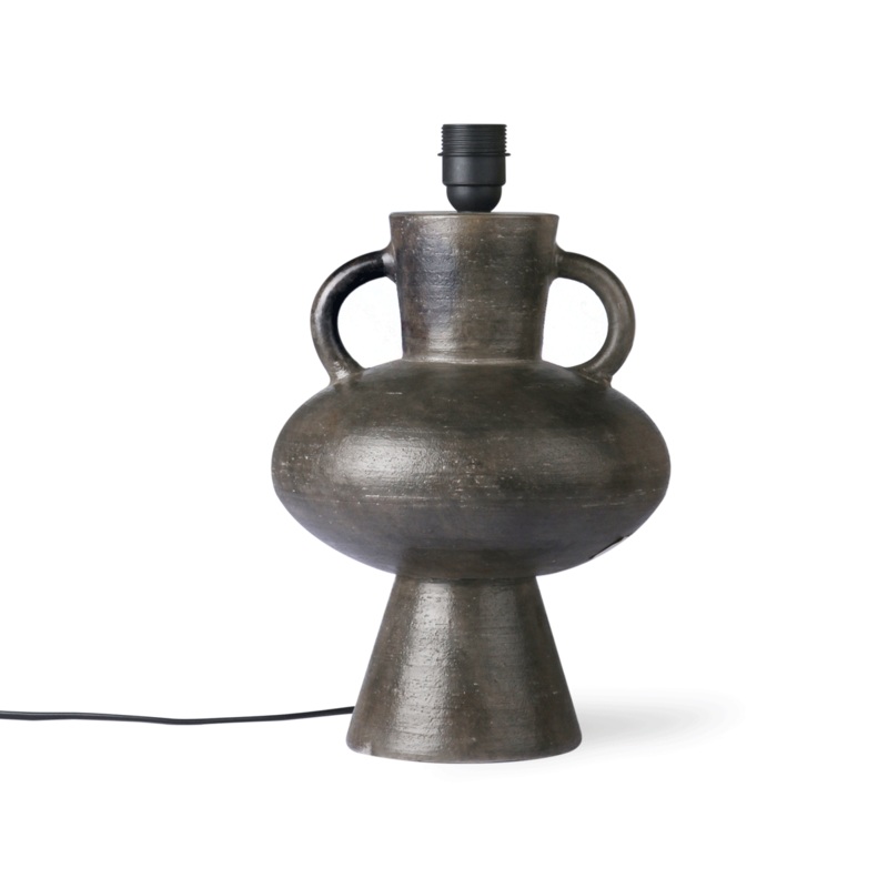 Stoneware Lamp Base Charcoal L