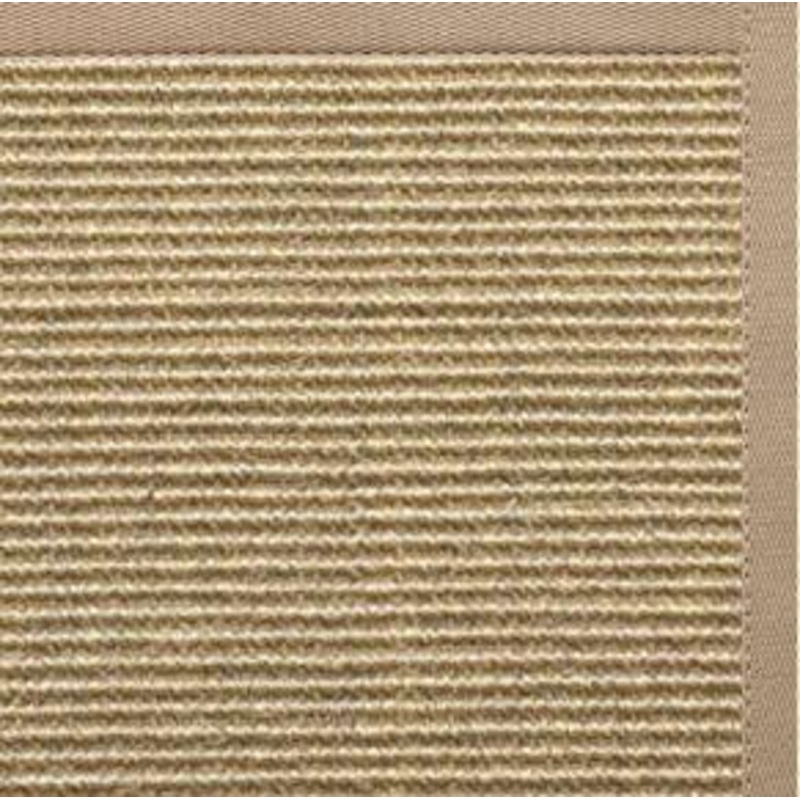 Bone Sisal Rug with Ivory Blush Cotton Border