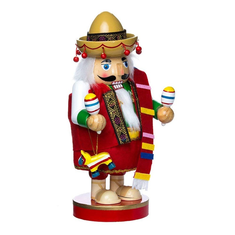 Kurt Adler Chubby Nutcracker Collection, Mexican Nutcracker, 10.25″