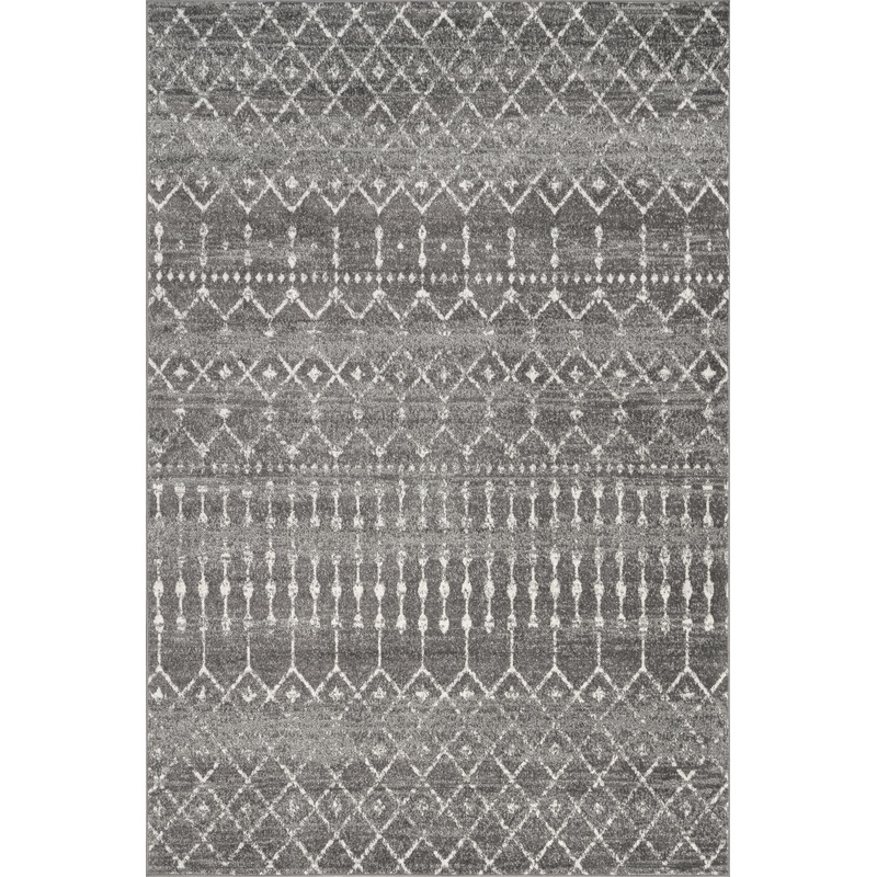 Moroccan Trellis Rug | Dark Grey