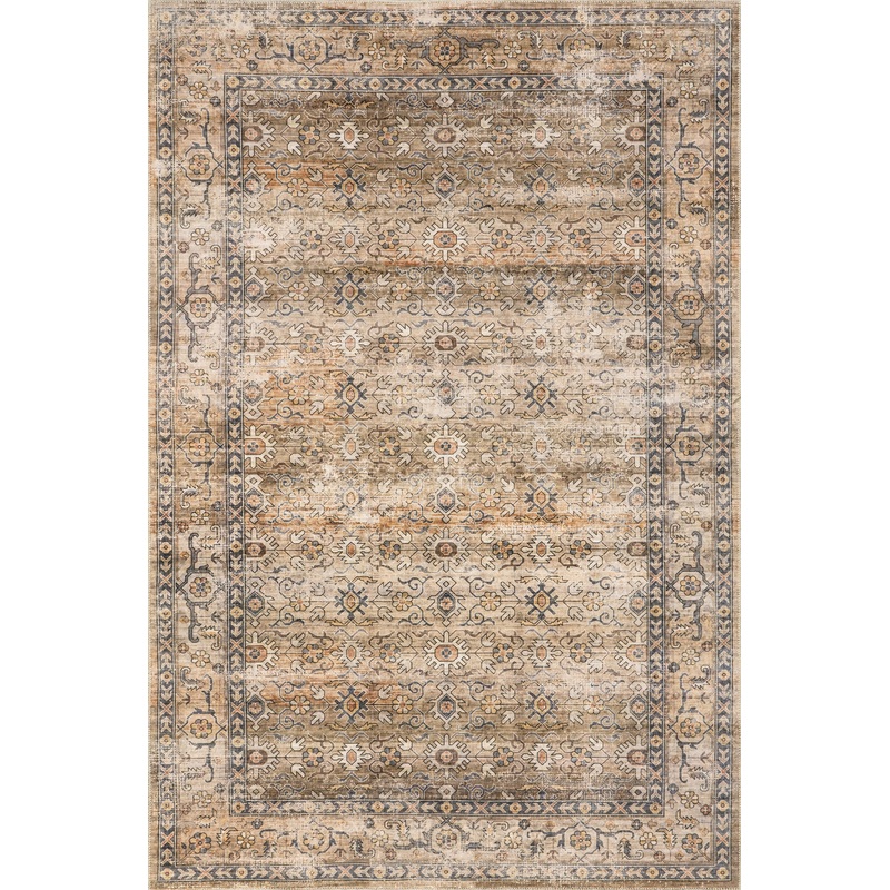 Myrtle Washable Vintage Rug | Taupe