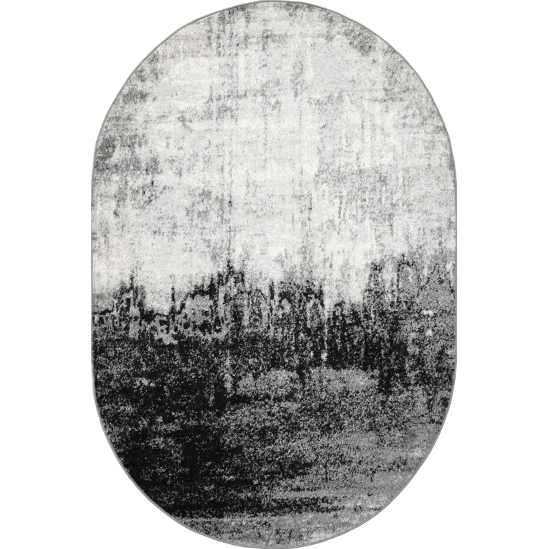 Abstract Rainfall Rug | Black