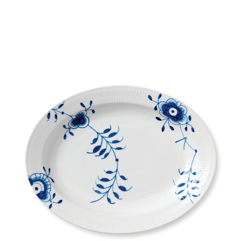 Blue Fluted Mega Large Oval Platter