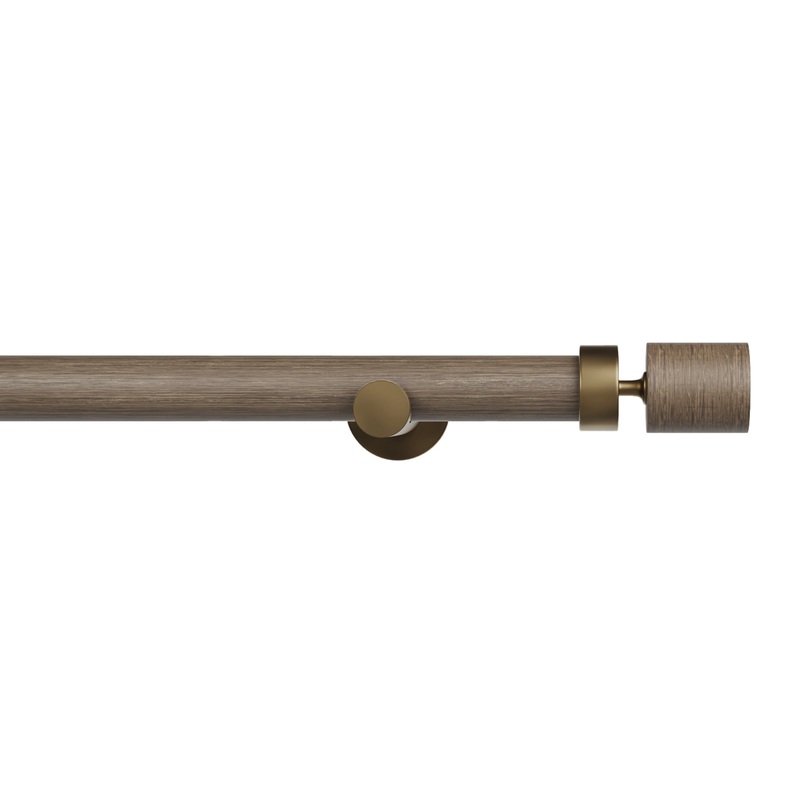 Column Drapery Set- Sable & Satin Bronze