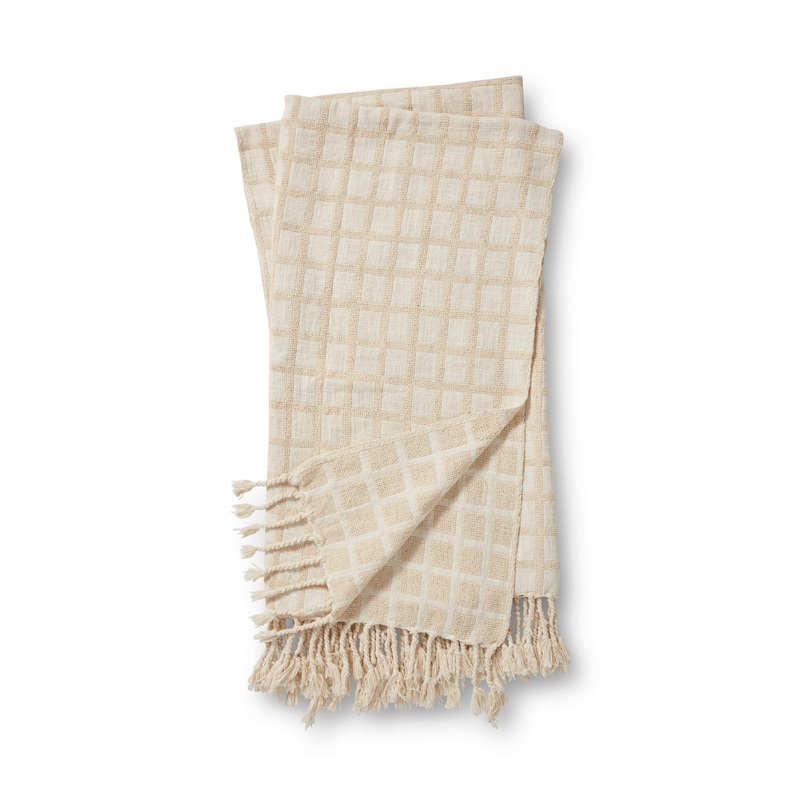 Magnolia Home by Joanna Gaines x Loloi Kaci Throw | Beige