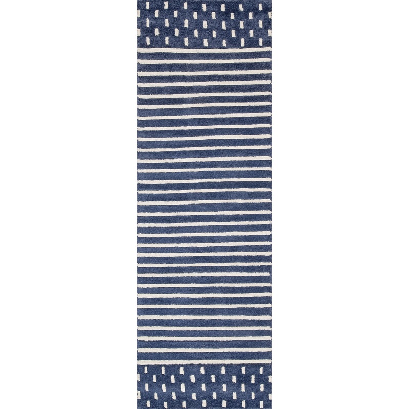 Mandia Striped Rug | Navy