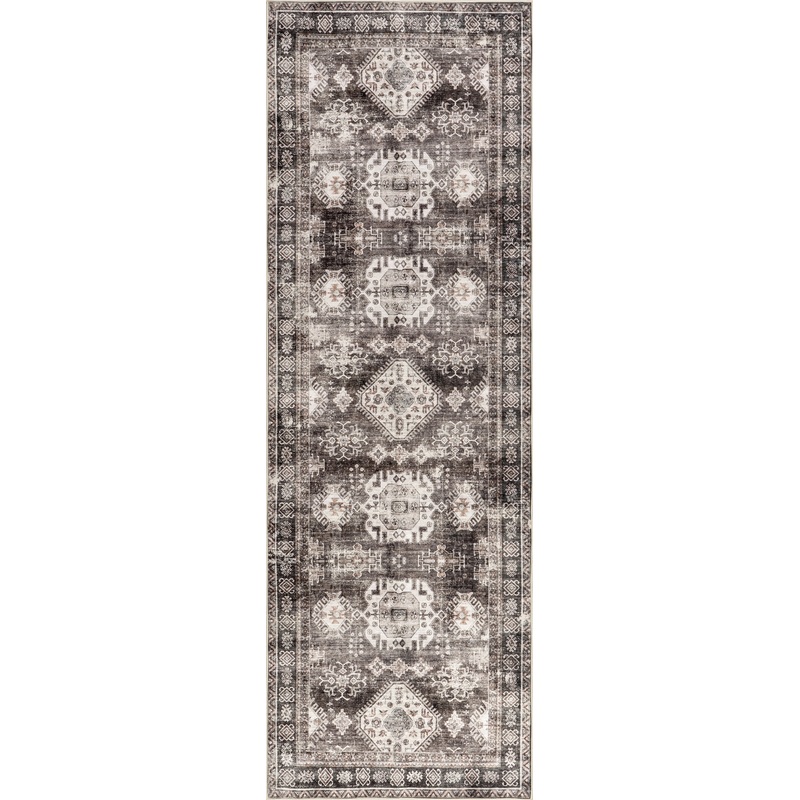 Antoinette Spill Proof Washable Rug | Charcoal