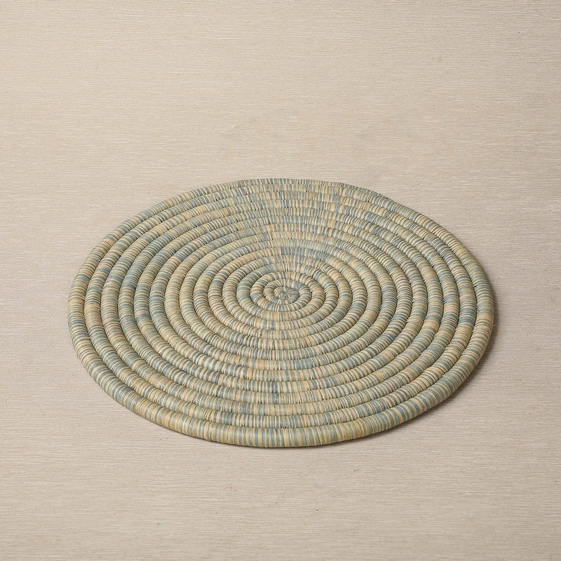 Coiled raffia placemat