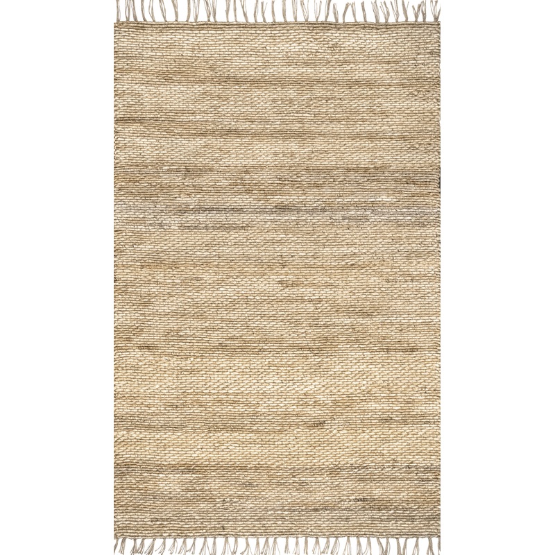 Dahlia Handspun Jute with Tassels Rug | Natural