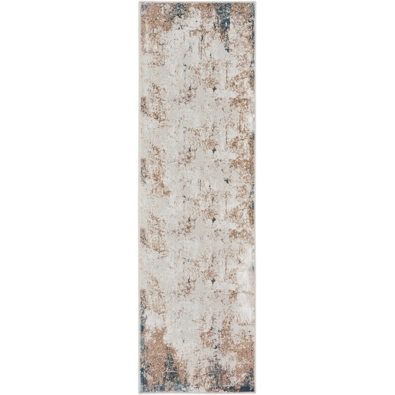 Nourison Glitz 2’3″ x 7’6″ Taupe/Multi Modern Indoor Rug