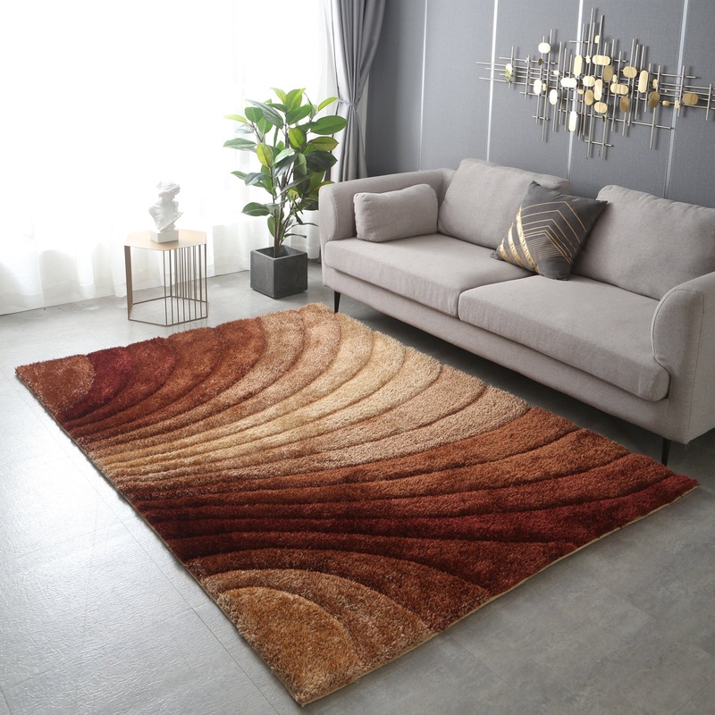 Sedona 3D Brown Shag Rug