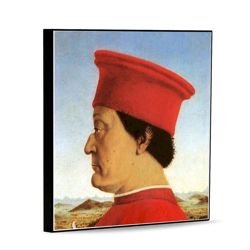 SUBLIMART: Affresco Panel Tile – Opera “Federico di Montefeltro” portrait by Piero della Francesca
