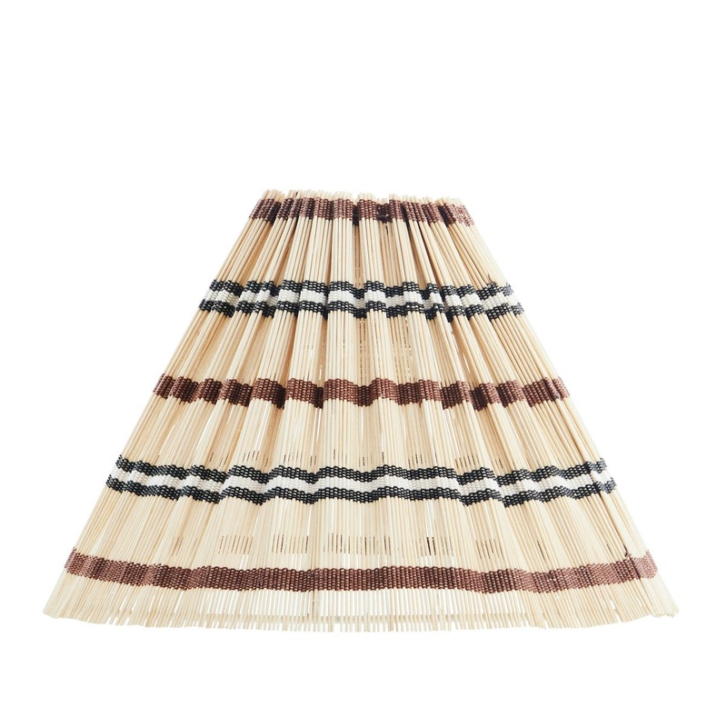 Bamboo Lamp Shade, Natural, Brown, Black, White