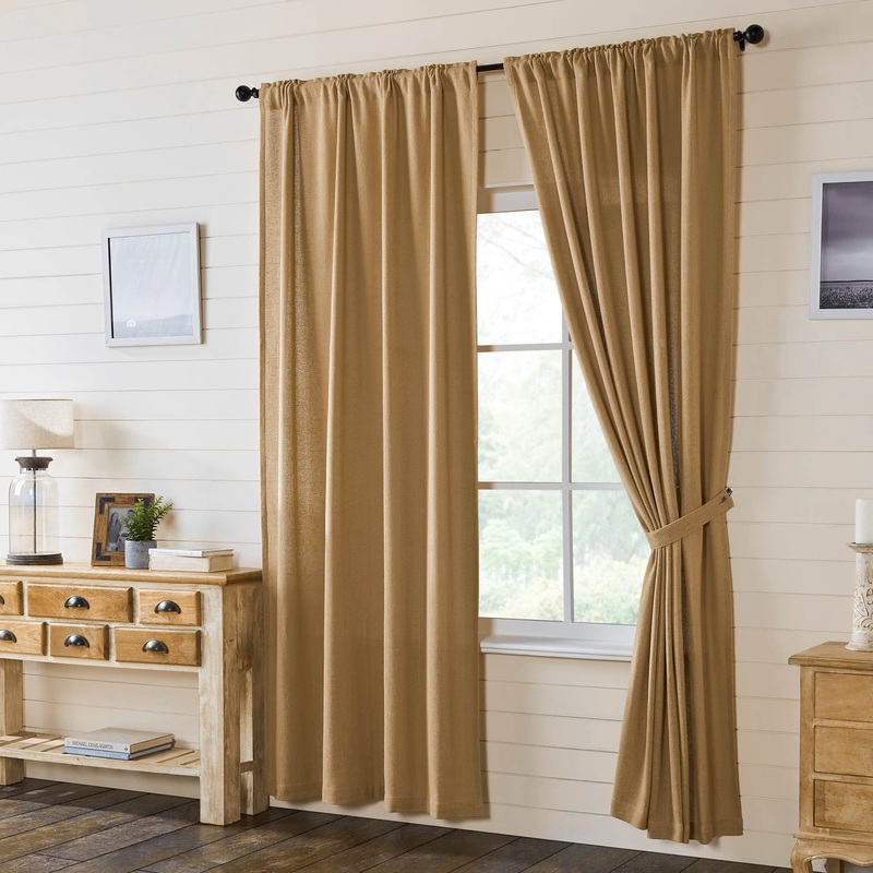 Burlap Natural Panel Set of 2 96×50