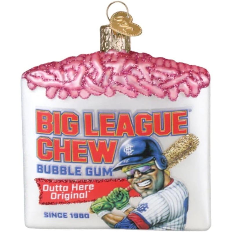Old World Christmas Blown Glass Ornament for Christmas Tree, Big League Chew