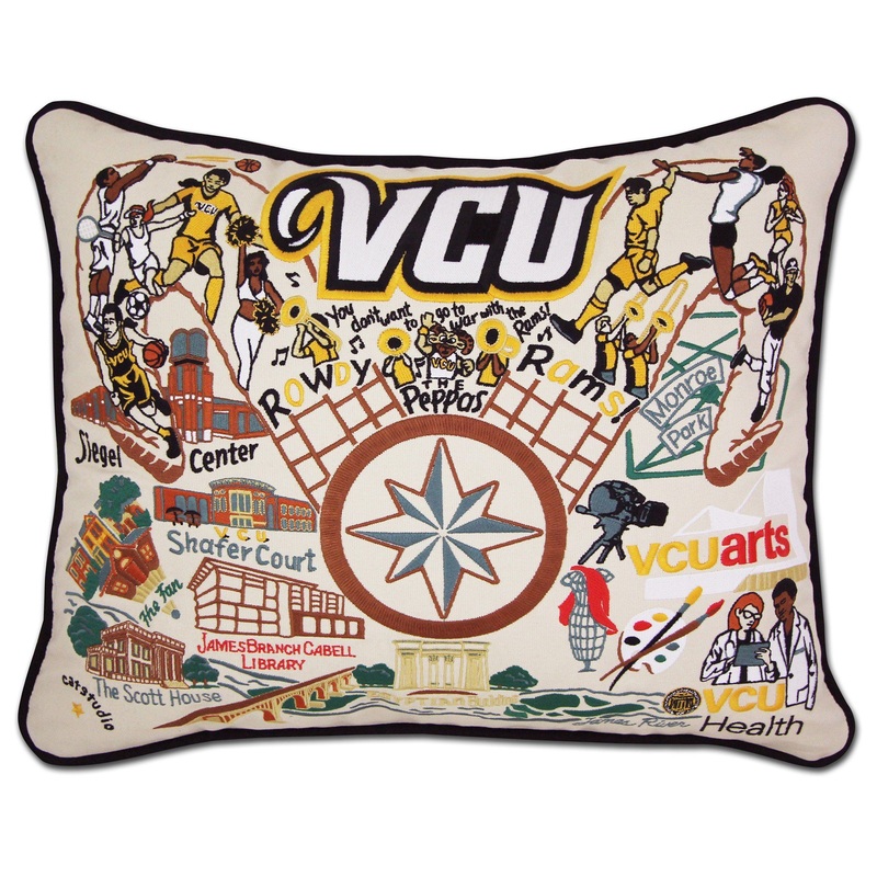 Virginia Commonwealth University (VCU) Collegiate Embroidered Pillow
