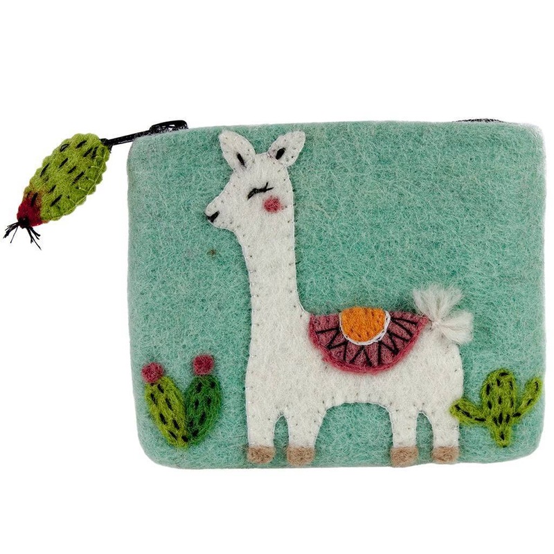 Felt Happy Llama Coin Purse – Wild Woolies (P)
