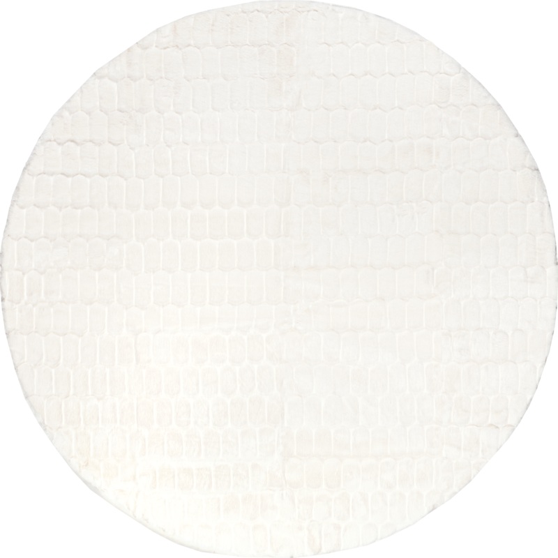 Milazia Honeycomb Plush Cloud Washable Rug | White
