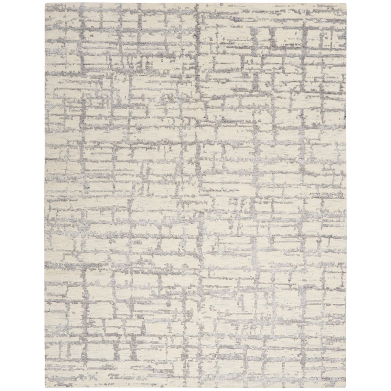 Nourison Luna 8’6″ x 11’6″ Ivory Grey Modern Indoor Rug