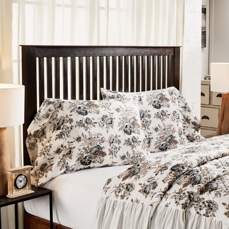Annie Portabella Floral Ruffled Standard Pillow Case Set of 2 21×26+8