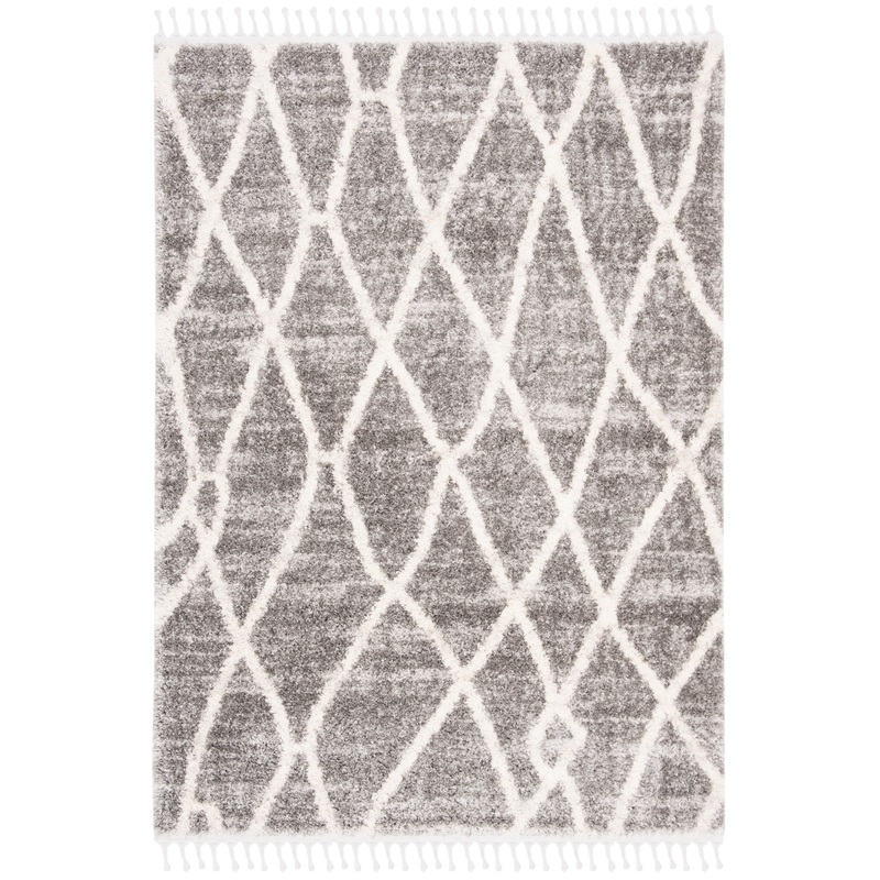 Berber Fringe Shag BFG628F Grey / Cream