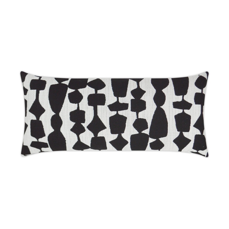 D.V. Kap 12″ x 24″ Outdoor Lumbar Pillow | Freya Black