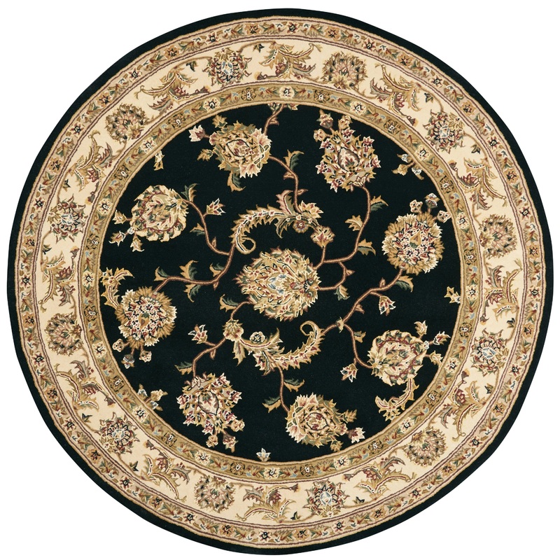 Nourison Nourison 2000 6′ x Round Black Traditional Indoor Rug