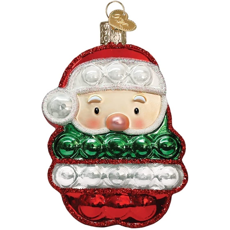 Old World Christmas Ornaments Santa Popper Glass Blown Ornaments for Christmas Tree