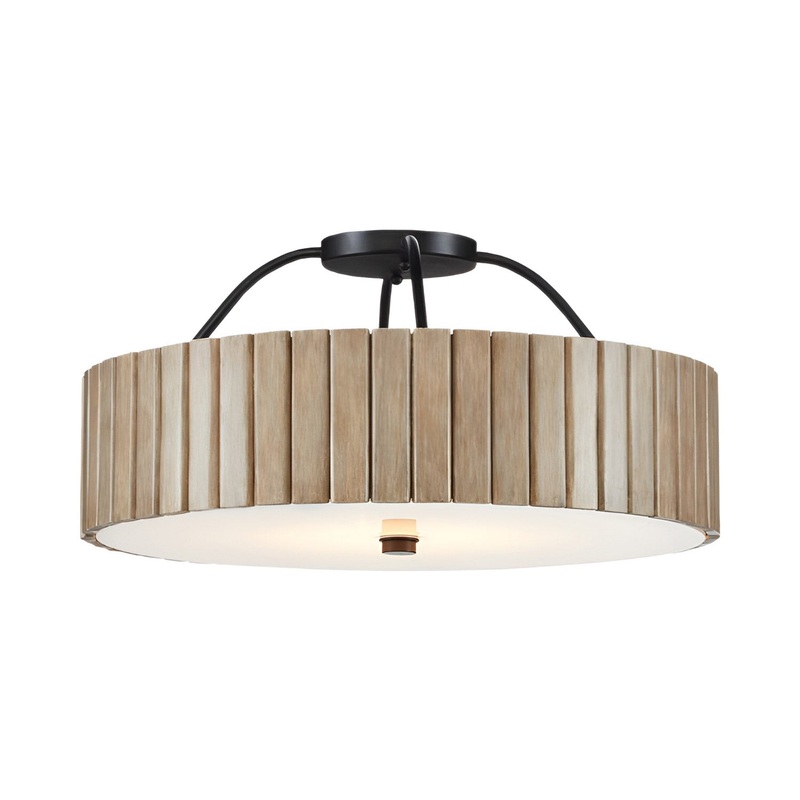 Tetterby LED Semi Flush Mount Ceiling Light